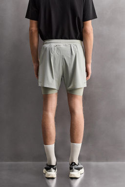 PANTALONES CORTOS RUNNING 2 EN 1 / Gris perla - Zara фото 12