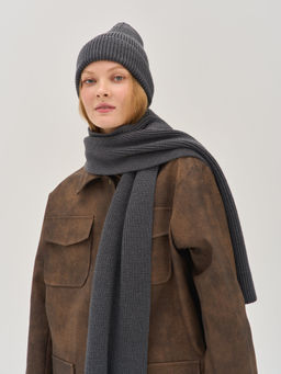 Шарф хлопковый "Графит"