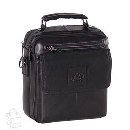 Сумка мужская кожаная 6803Z black Zinimsk  в Новосибирске