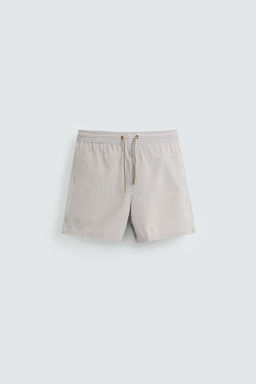 SEERSUCKER MID-LENGTH SWIMMING TRUNKS