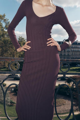 RIBBED KNIT DRESS - Zara фото 3