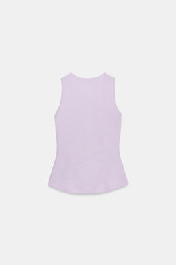 TOP PUNTO FRUNCES / Lila claro