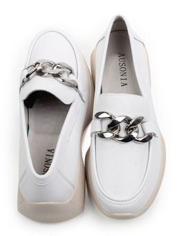 06-YG107-1 WHITE Туфли женские (натуральная кожа)