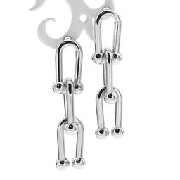 Серьги "Цепи" 8*36мм, цв.серебристый, 7г