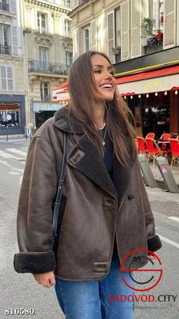 Зимняя утепленная дубленка