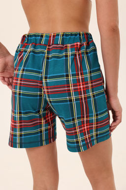 Шорты женские из кулирки Дачница зеленая клетка - Амадэль фото 4