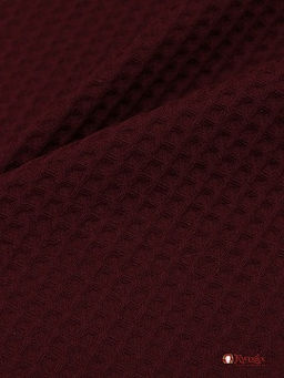 Вафельное премиум-полотно Italy цв.Темный бордо, ш.1.48м, хлопок-100%, 240гр/м.кв
