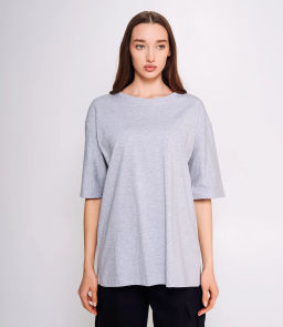 Футболка #ОКТ075001, серый меланж