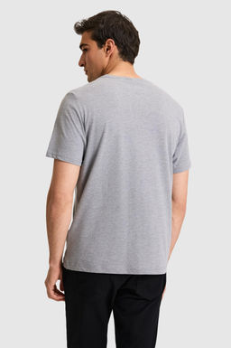 Erkek Regular Fit V Yaka Ta_ Basic Ti__rt