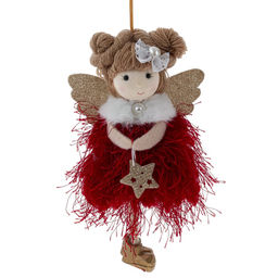 Изделие декоративное подвесное "Девочка-ангел", L8 W4 H15 см, 3в.