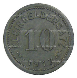 Монета 10 пфеннигов 1917 года Германия Нотгельд Айслебен