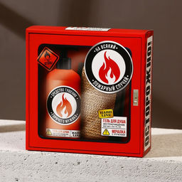 Подарочный набор косметики На всякий пожарный случай, гель для душа 300 мл и мочалка для тела, HARD LINE