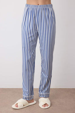 Trendyolmilla Pembe Cizgi Desenli Biyeli Ici Polarl? Gomlek-Pantolon Orme Pijama Tak?m? THMAW24PT00050  фото 21