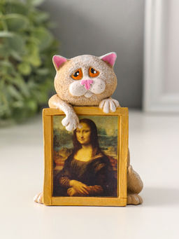 Фигурка «Кот с картиной», 9×6.5×4.8 см