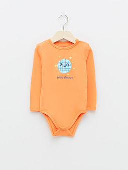 Bisiklet Yaka Uzun Kollu Bask?l? Pamuklu Erkek Bebek ??t??tl? Body 2li - Waikiki фото 2