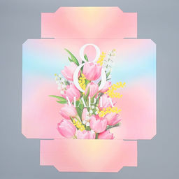 Коробка подарочная складная, упаковка, 8 марта, 30?20?9 см