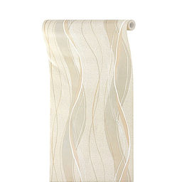 Обои бумажные «Саратовские обои» Ф434-02 Импульс, 0.53×10 м, цвет бежевый