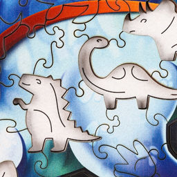 Пазл деревянный фигурный Стегозавр, 67 элементов - Лесная мастерская фото 6