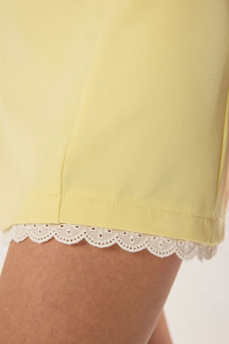 Tereyag Sar?s? A Kesim Dantel Detayl? Mini Dokuma Elbise TWOSS25EL00315 - Trendyolmilla фото 4