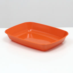 Туалет для кошек, 33.5×25×6 см, округлый, без сетки, пластик