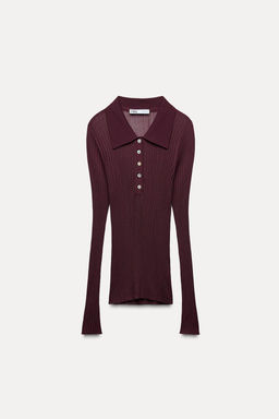 RIBBED FINE KNIT TOP - Zara фото 6