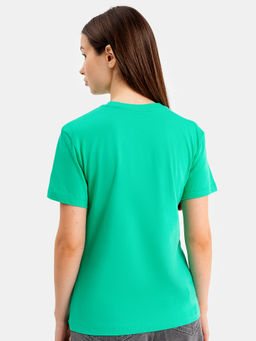 Футболка женская в зеленом оттенке тропическая зелень 302680 - Mark formelle фото 3