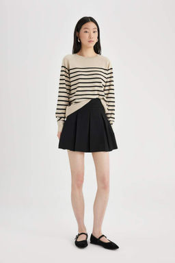 Свитер обычного кроя с круглым вырезом - Defacto фото 2