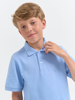 Футболка поло Голубая 7+ - Bungly фото 6