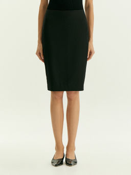 Юбка-карандаш миди из костюмной шерсти, S663/aspect - Emka фото 4