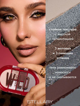 Палетка теней для век Stellary Wild Angel 6 цветов фото 2