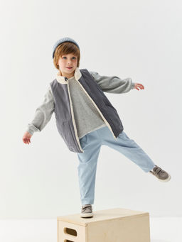 Жилет стеганый на молнии двухсторонний Темный шоколад