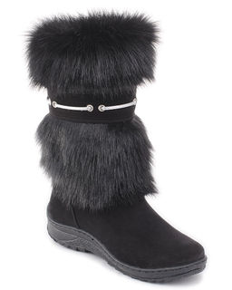 Унты женские на литой подошве., Черные.