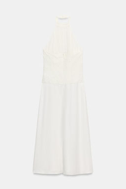 VESTIDO COMBINADO BORDADOS PERFORADOS / Blanco - Zara фото 10