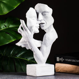 Фигурка полистоун Пара влюбленных, белая, 30 см