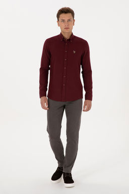 Erkek Bordo Uzun Kollu Basic G_mlek