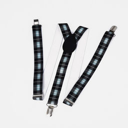 Подтяжки взрослые, ширина 2.5 см, цвет чёрный/зелёный - Simaland фото 2