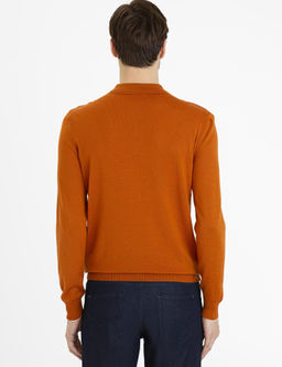 Свитер из полушерстяного трикотажа с воротником-поло стандартного кроя плитки - Cacharel фото 4