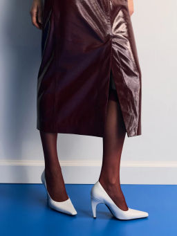 Юбка миди из искусственной кожи / Zarina