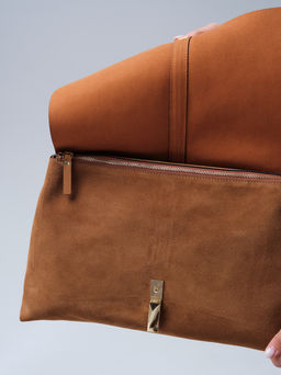 Замшевая сумка сэтчел Colette DBR 31349 светло-коричневый фото 10