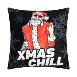 Подушка декоративная новогодняя Этель Xmas chill, 40х40 см, 100% п/э, велюр