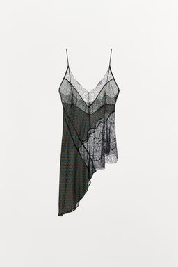 ASYMMETRIC 100% VISCOSE PRINTED LACE TOP - Zara фото 6