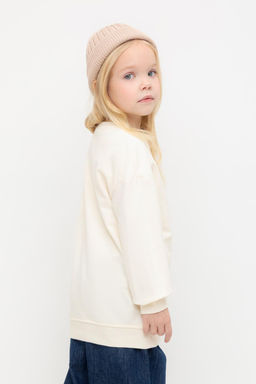 КР 302670/молочный джемпер (свитшот) для дев