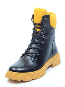 01-B2014B-500A-2 BLACK Ботинки демисезонные женские (натуральная кожа, натуральная замша, байка) - Фабричный китай фото 5