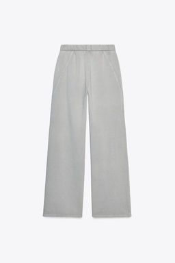 WASHED EFFECT PLUSH TROUSERS WITH TEXT - Zara фото 6