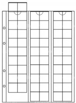 Лист для монет выдвижной на 60 ячеек формат Оптима