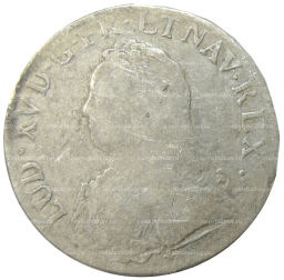 Монета 1 экю 1726 года К Франция (Людовик XV)