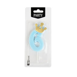 Свеча Цифра корона / KL-4 /уп 12/720/ голубая (0) - Галеонтрейд фото 8