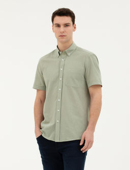 Ye_il Regular Fit K_sa Kollu G_mlek