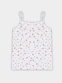 Топ для девочек белый с цветочным принтом - Mark formelle фото 2