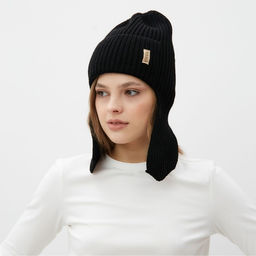 Шапка - ушанка MINAKU, размер 56-58, чёрная